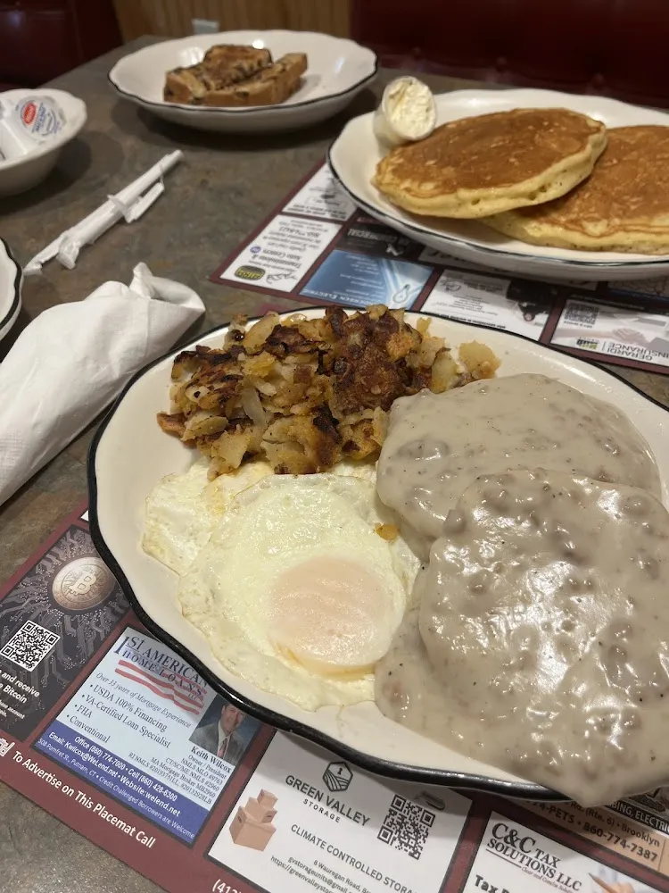 Sausage Gravy over Biscuits